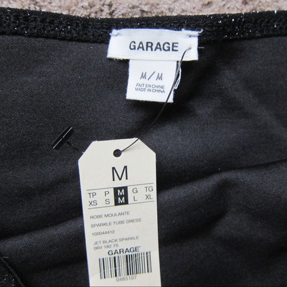 Garage Black Sparkly Strapless Dress - Picture 3 of 4